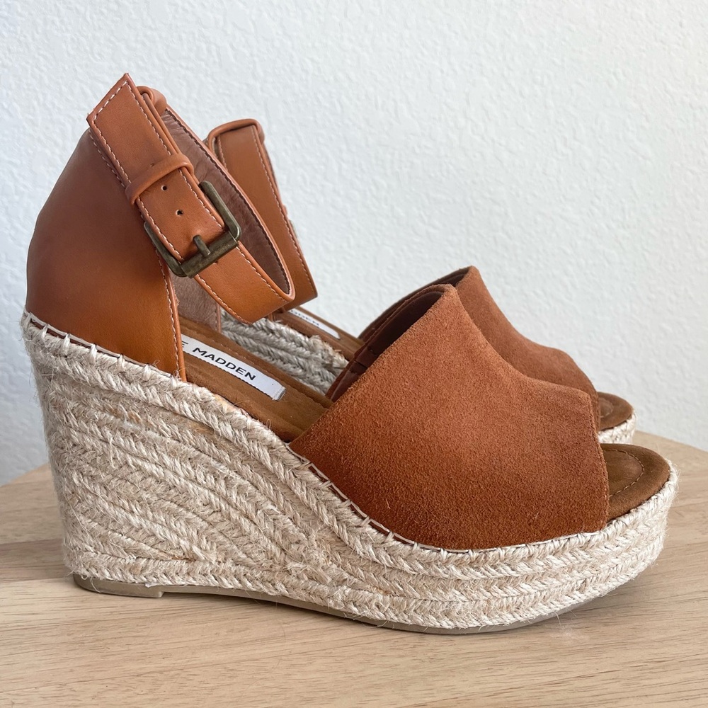Steve Madden Jaylen Wedge Ankle Strap Espadrille Sandal